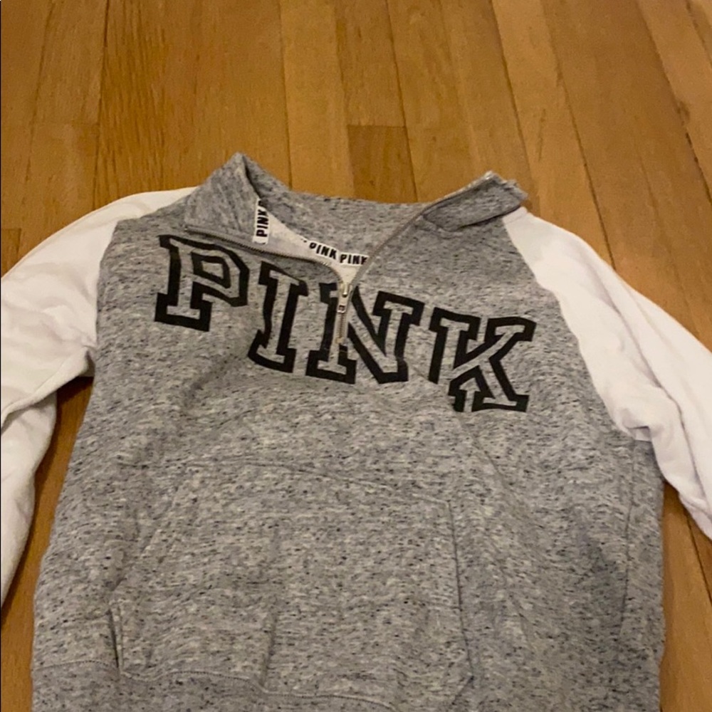 pink quarter zip